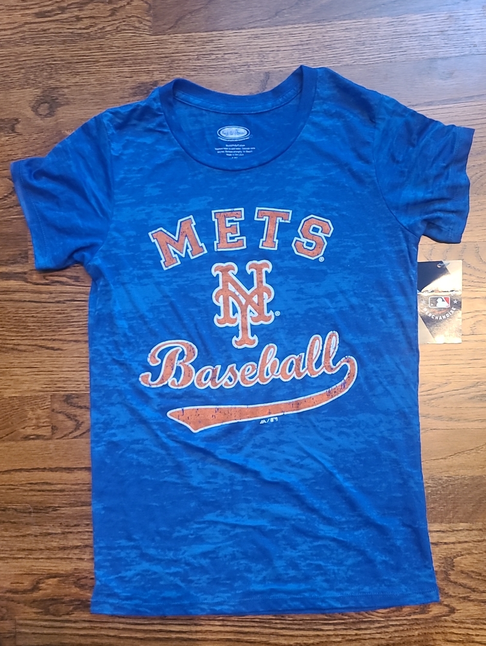 MLB New York Mets Women's' Blue Baseball T-Shirt